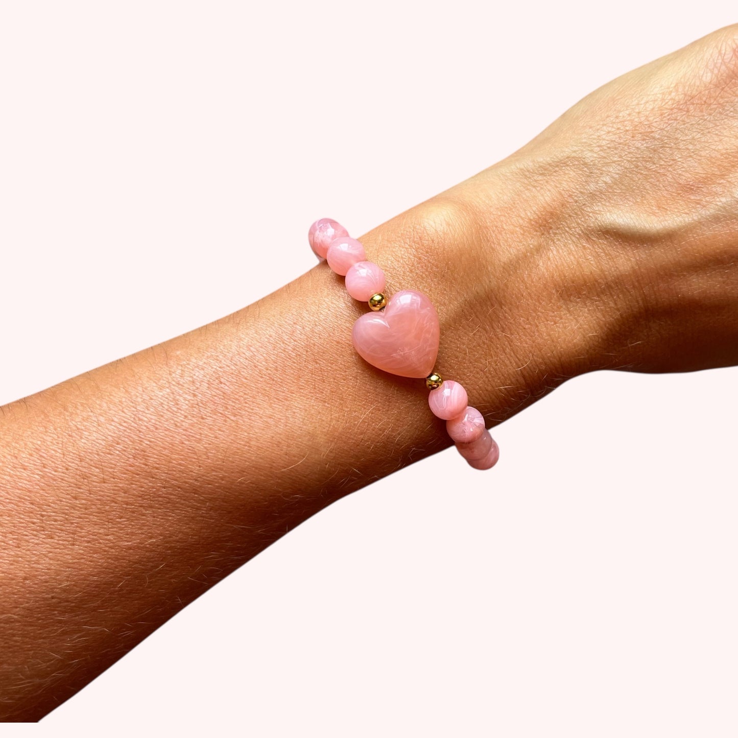 BRACELET PETIT COEUR - ROSE/ROSE