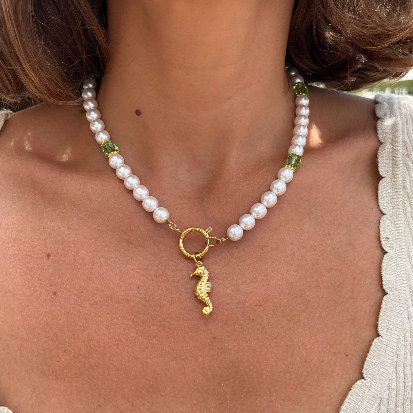 COLLIER PERLES NACRÉES