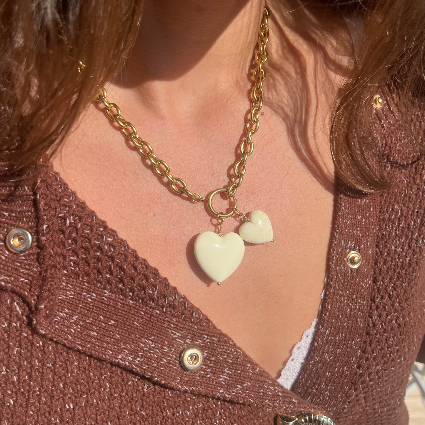 PENDENTIF COEUR RÉSINE - MEDIUM