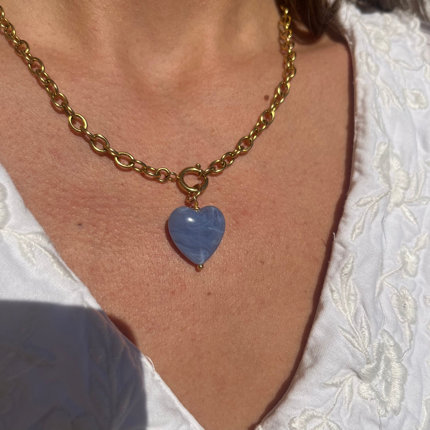 PENDENTIF COEUR RÉSINE - MEDIUM