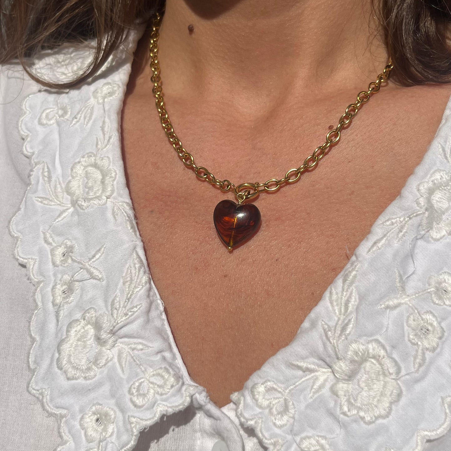 PENDENTIF COEUR RÉSINE - MEDIUM
