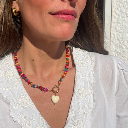 PENDENTIF COEUR RÉSINE - MEDIUM