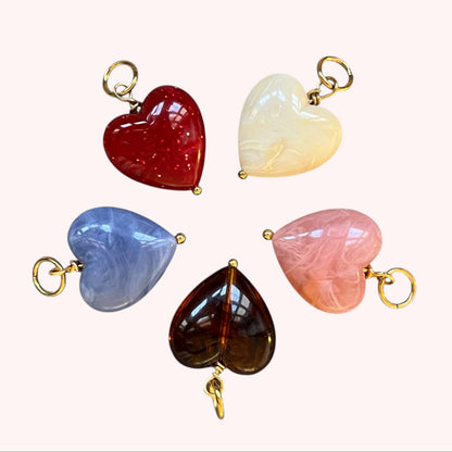 PENDENTIF COEUR RÉSINE - MEDIUM