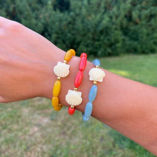 BRACELET COQUILLAGE - TERRACOTTA