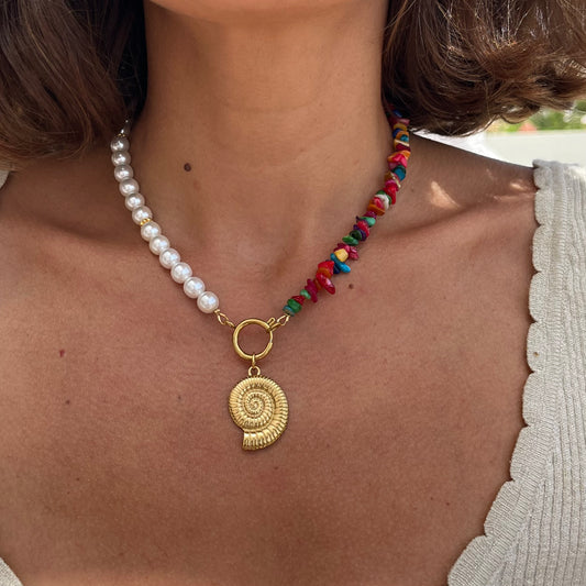 COLLIER CHIPS COQUILLAGE