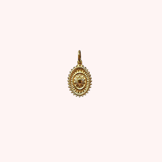 PENDENTIF MÉDAILLE FLEUR - SMALL